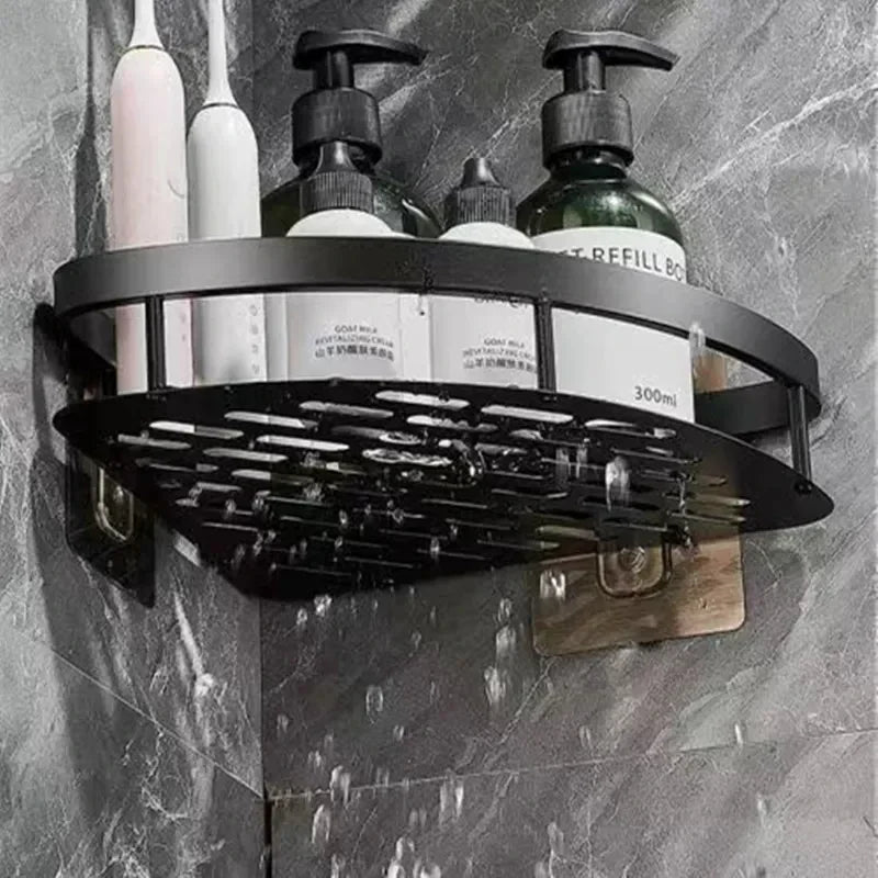 Eck-Badezimmerregal aus Aluminium – Funktionaler Organizer für Shampoo und Zubehör
