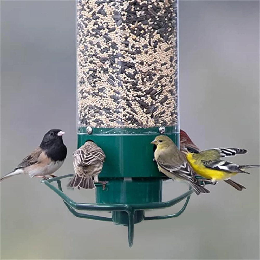 Eichhörnchensichere Röhren-Vogelfutterstation aus Metall zum Aufhängen für Garten und Außenbereich