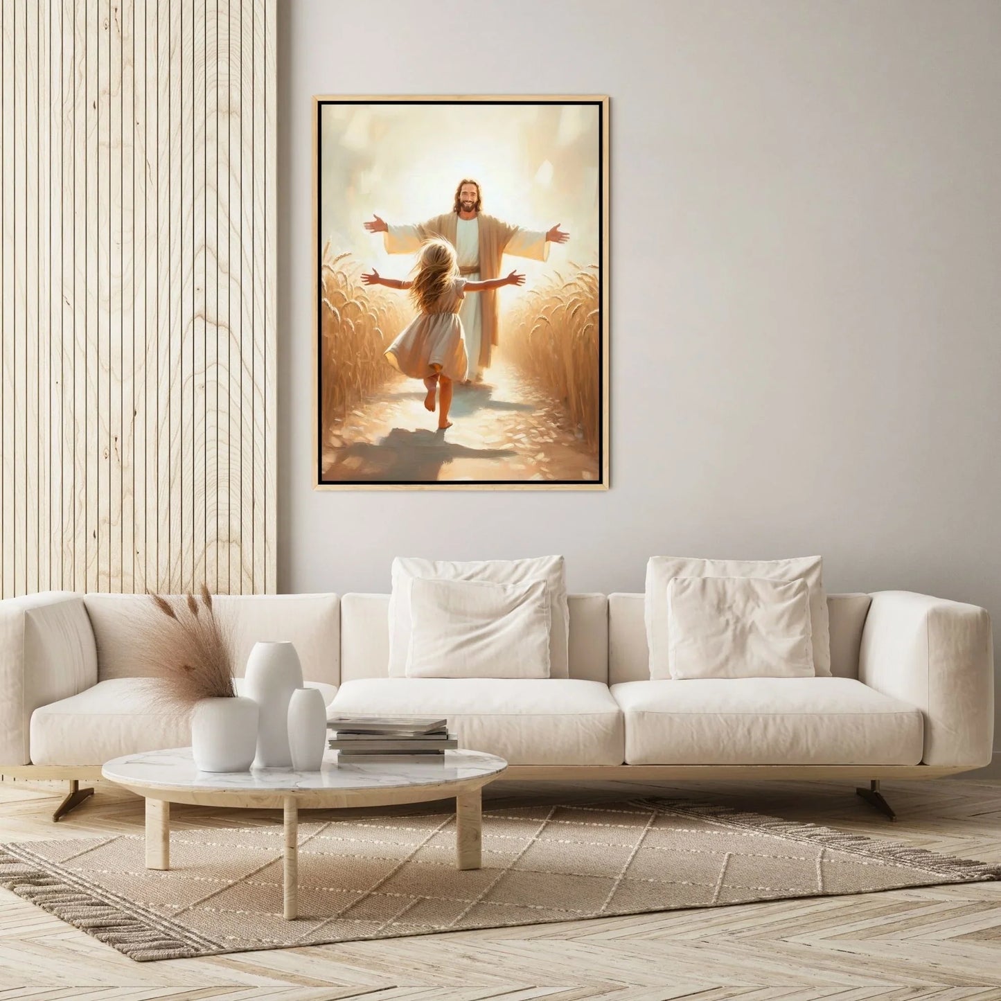 „Ein Sprung des Glaubens“ – Christliche Leinwand-Wanddekoration
