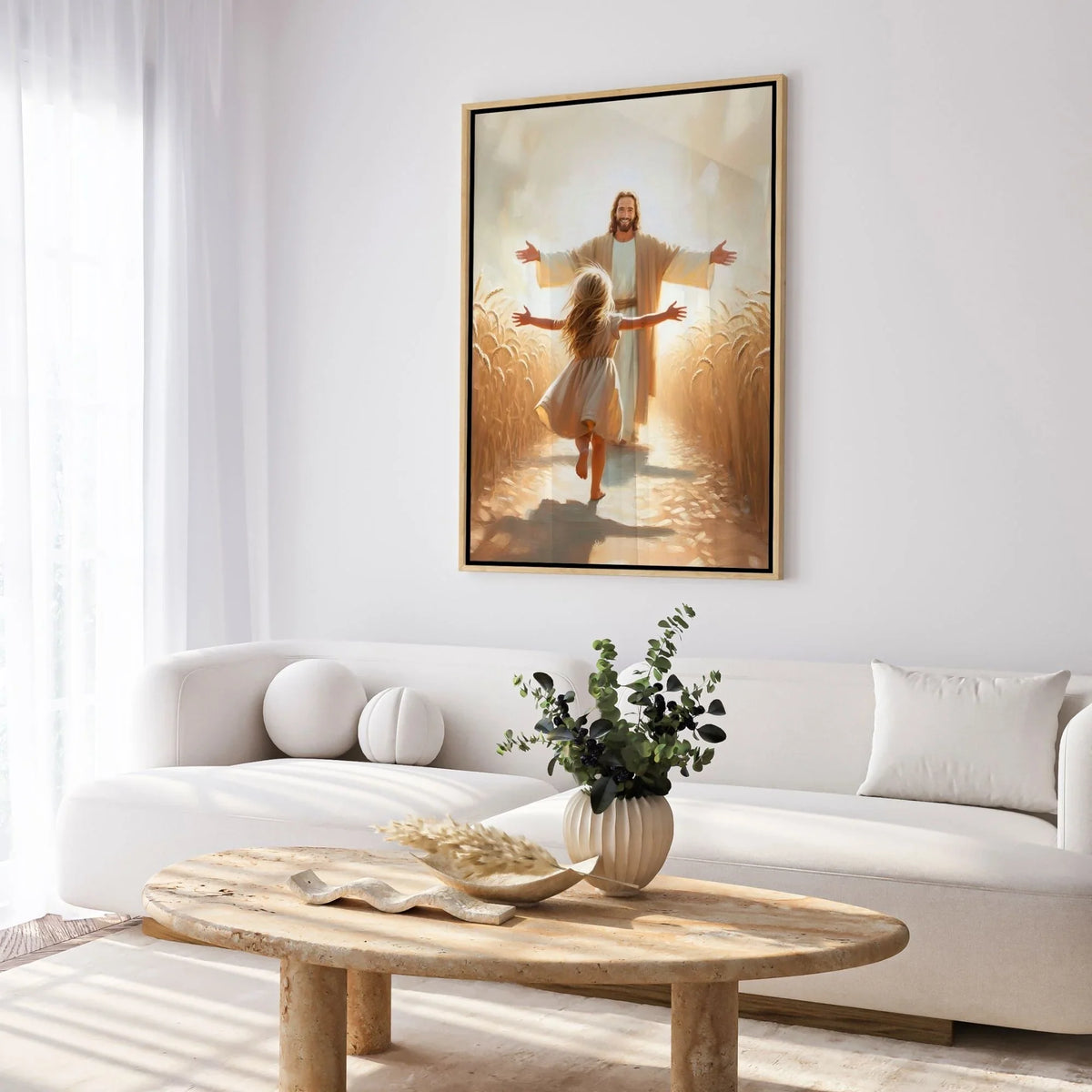 „Ein Sprung des Glaubens“ – Christliche Leinwand-Wanddekoration