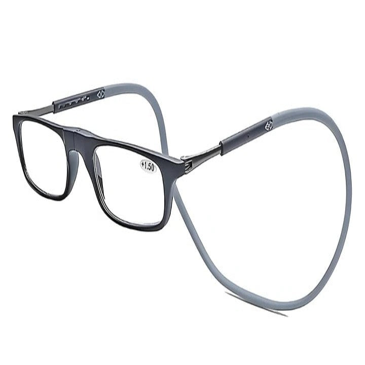Einstellbare Lesebrille mit magnetischem Nackenband