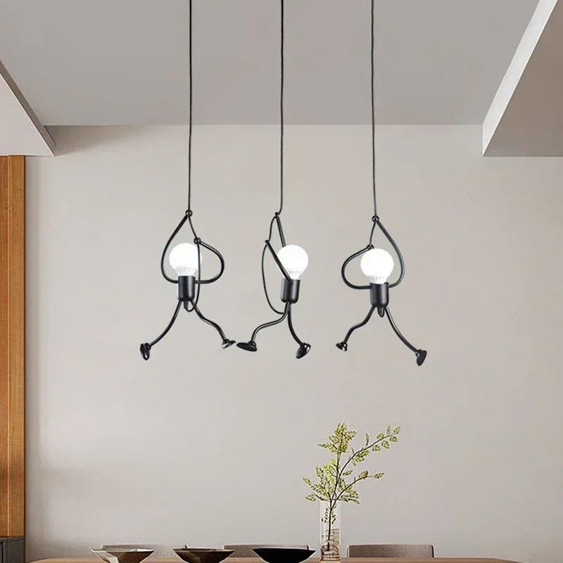 Einzigartige Wandlampe: Skulptur eines kletternden Mannes im Industrial-Design, skandinavische Wandbeleuchtung