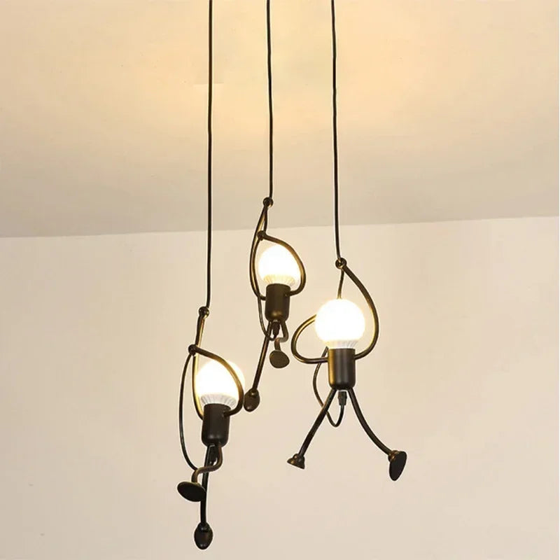 Einzigartige Wandlampe: Skulptur eines kletternden Mannes im Industrial-Design, skandinavische Wandbeleuchtung