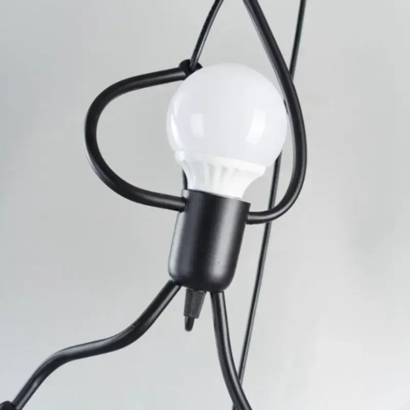 Einzigartige Wandlampe: Skulptur eines kletternden Mannes im Industrial-Design, skandinavische Wandbeleuchtung
