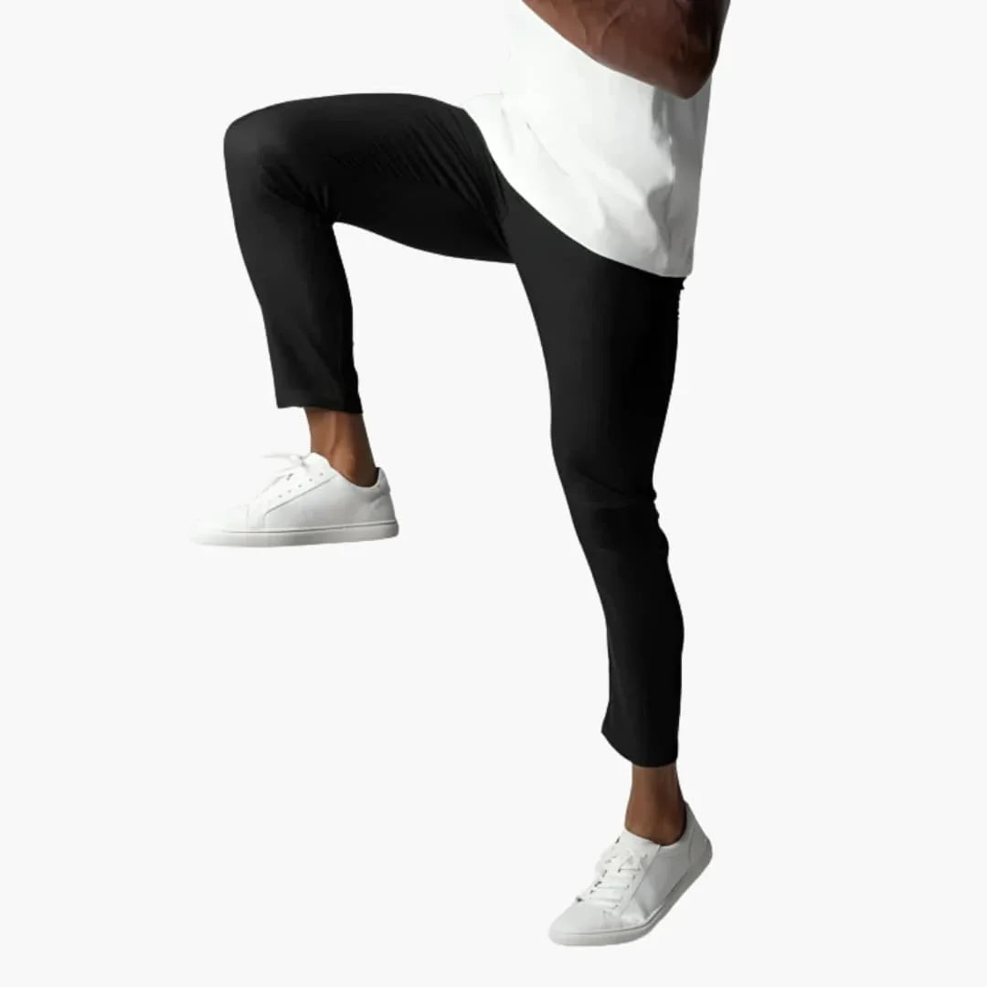 Elastische Herren-Chinohose mit Bund und geradem Bein