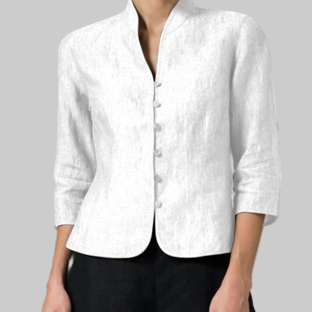 Elegante Damenbluse mit Stehkragen