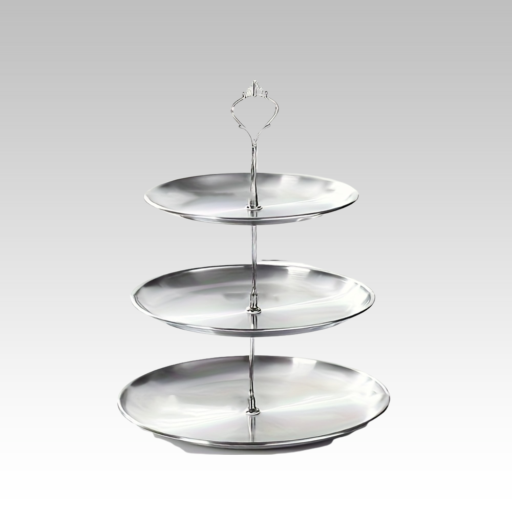 Elegante dreistöckige Etagere für Partys