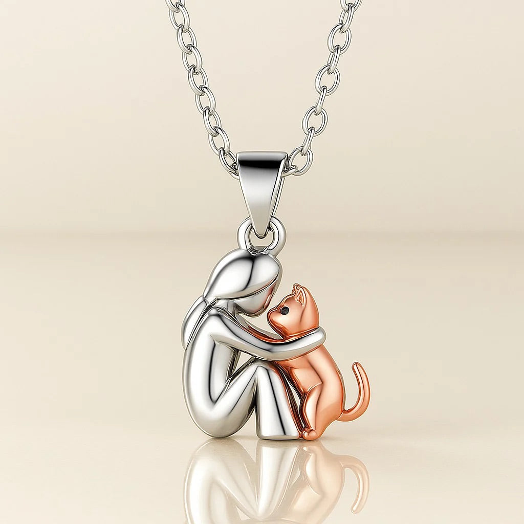 Elegante Halskette mit Umarmungs-Anhänger – stilvoller Schmuck