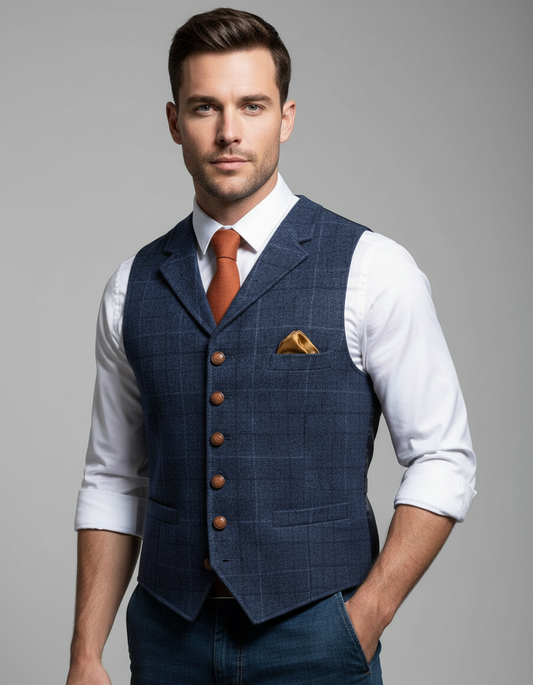 Elegante Herren-Anzugweste im klassischen Schnitt für formelle Anlässe und das Büro