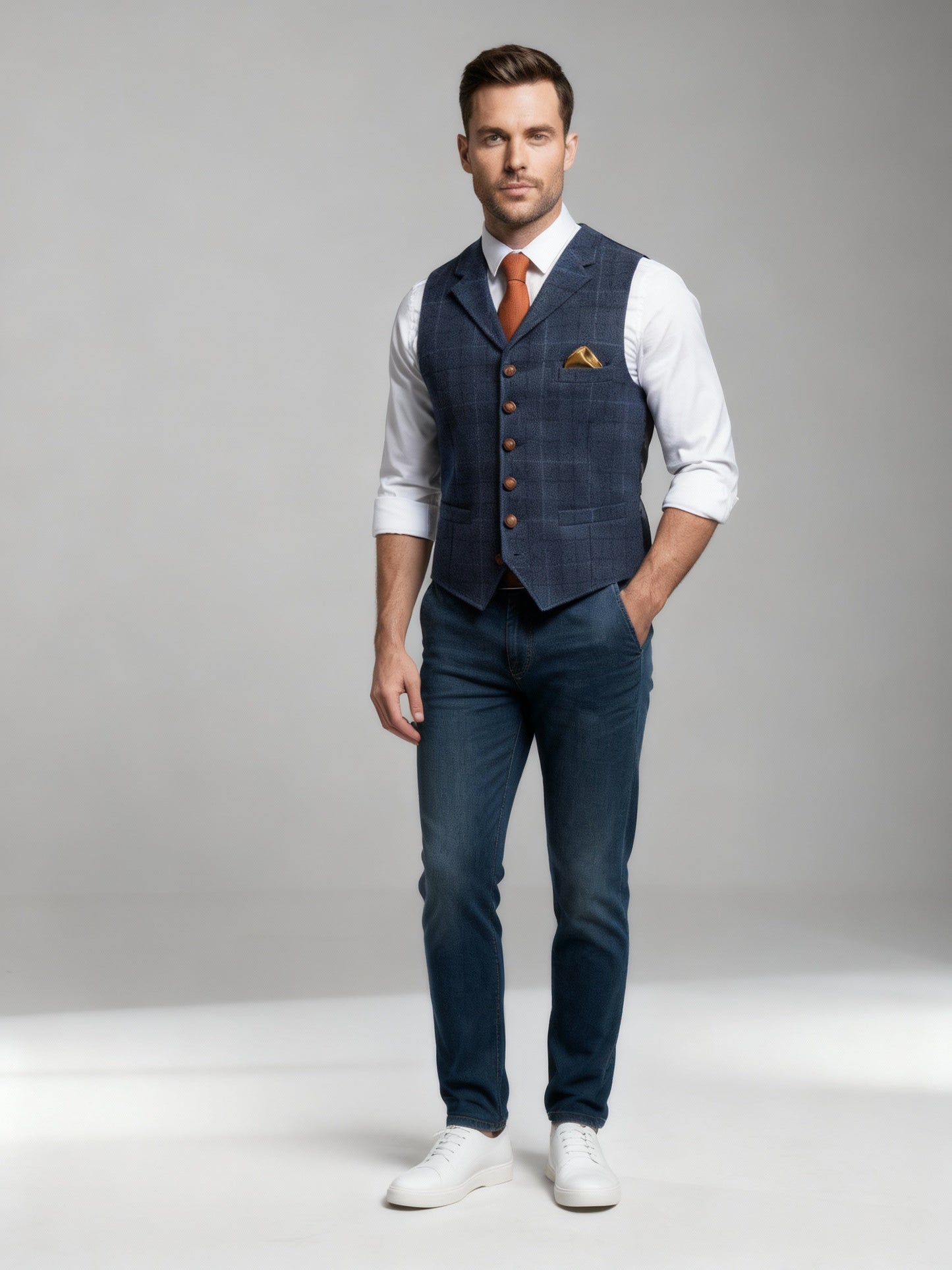 Elegante Herren-Anzugweste im klassischen Schnitt für formelle Anlässe und das Büro
