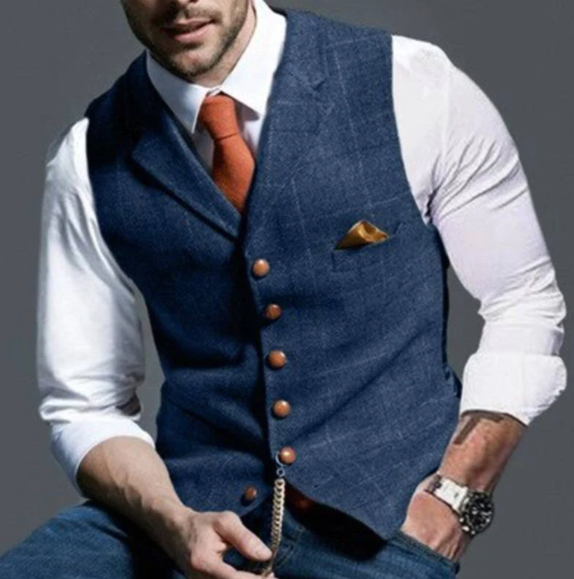 Elegante Herren-Anzugweste im Slim-Fit