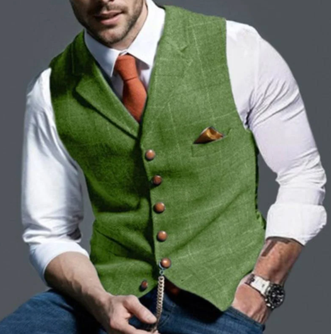 Elegante Herren-Anzugweste im Slim-Fit