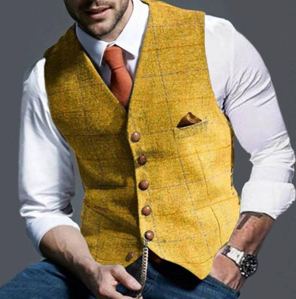 Elegante Herren-Anzugweste im Slim-Fit