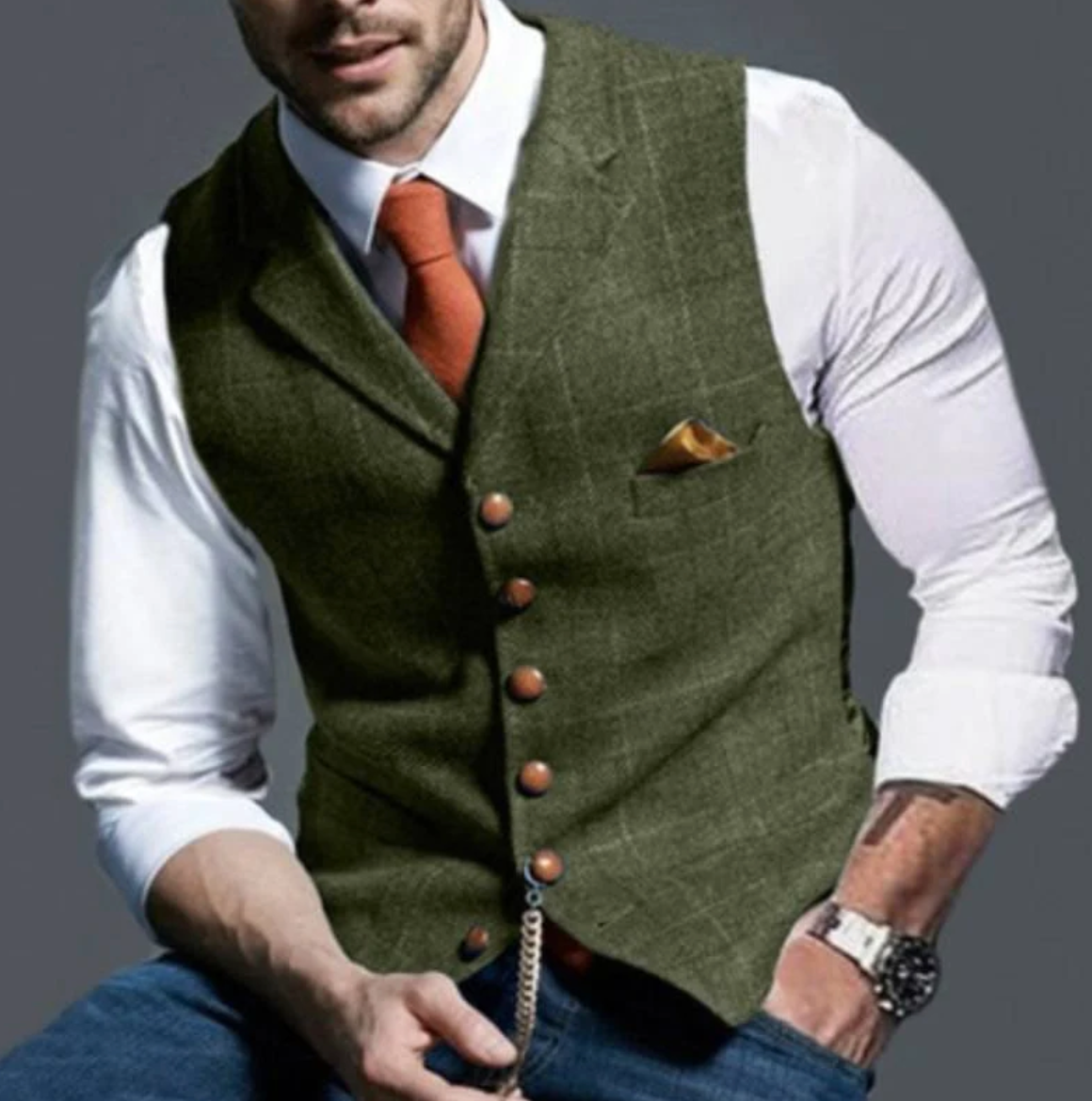Elegante Herren-Anzugweste im Slim-Fit