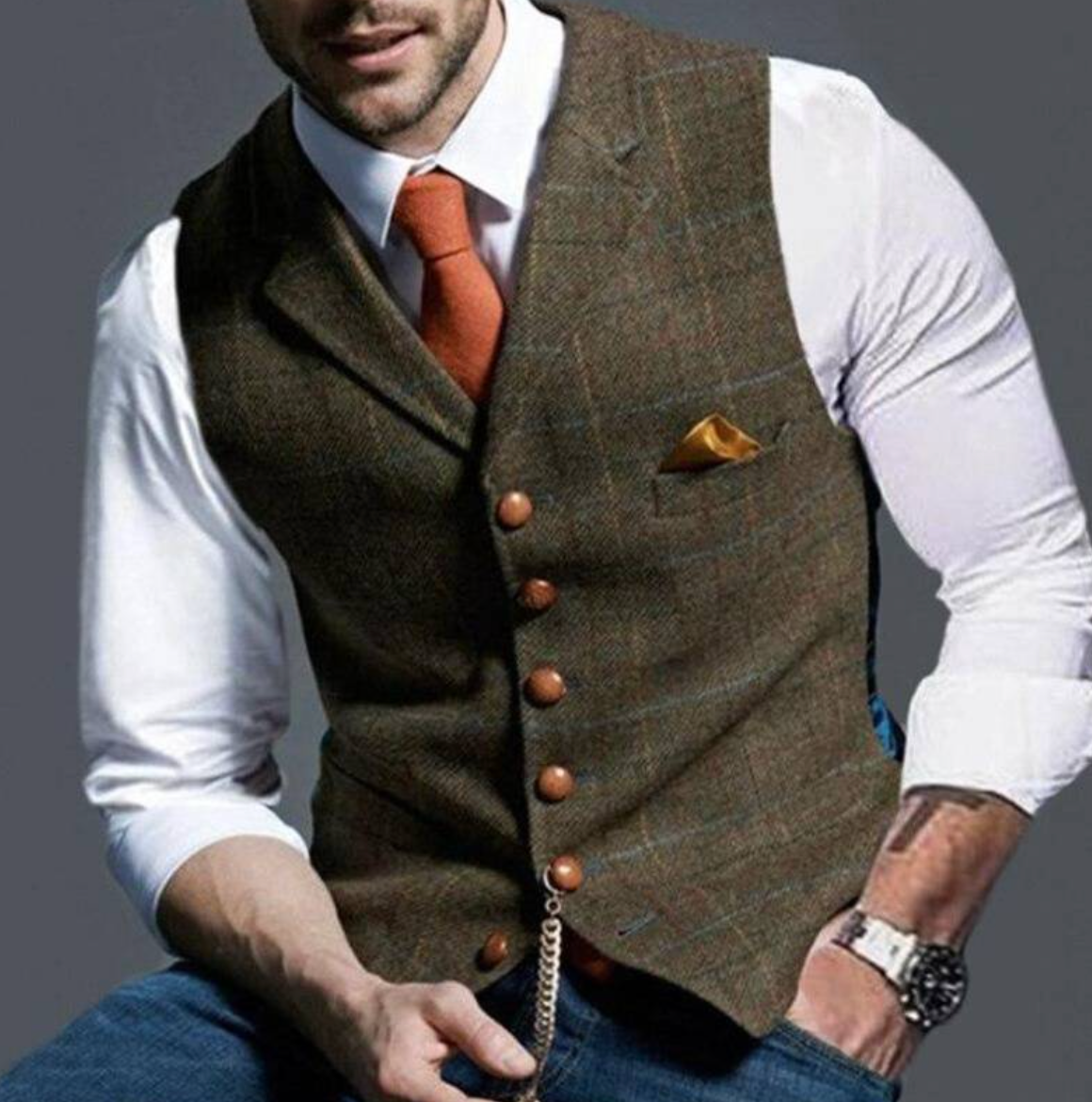 Elegante Herren-Anzugweste im Slim-Fit