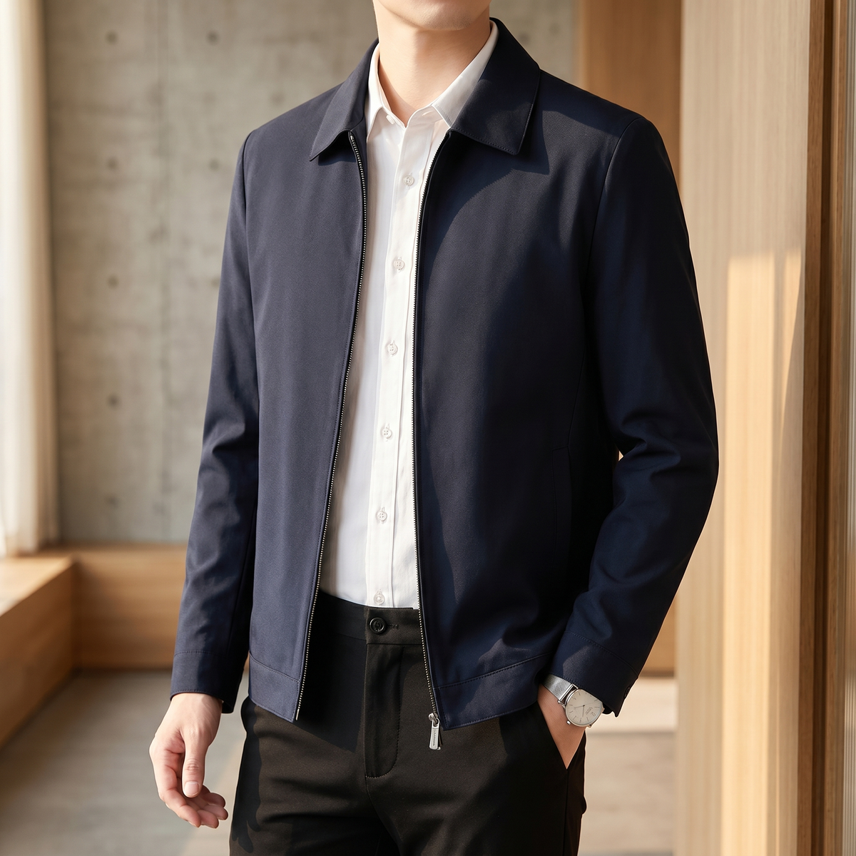 Elegante Herren-Wollmischjacke | Smart-Casual-Business-Oberbekleidung