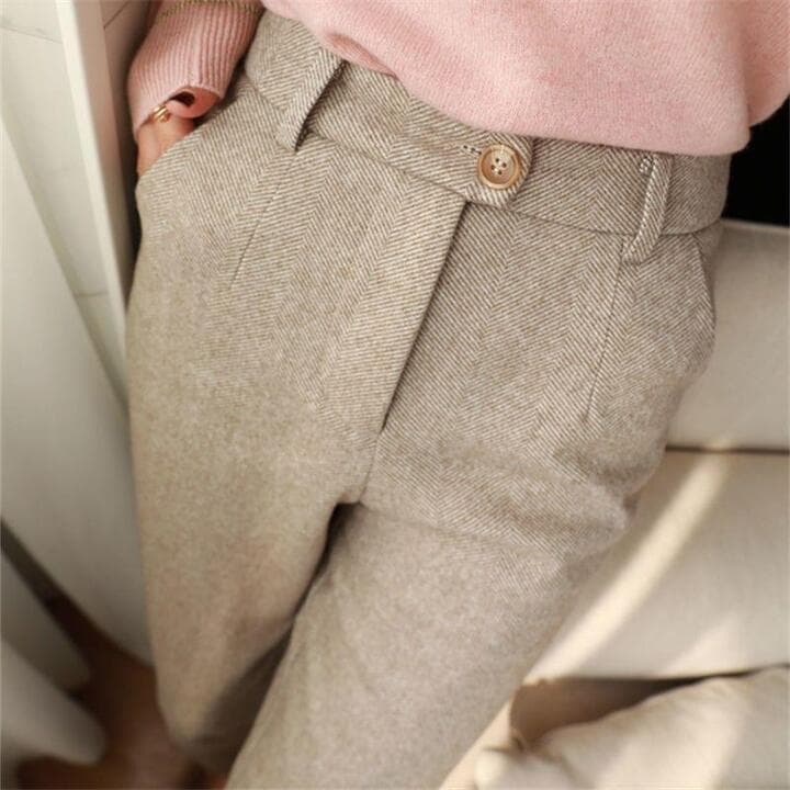 Elegante Herrenhose mit Fischgrätmuster