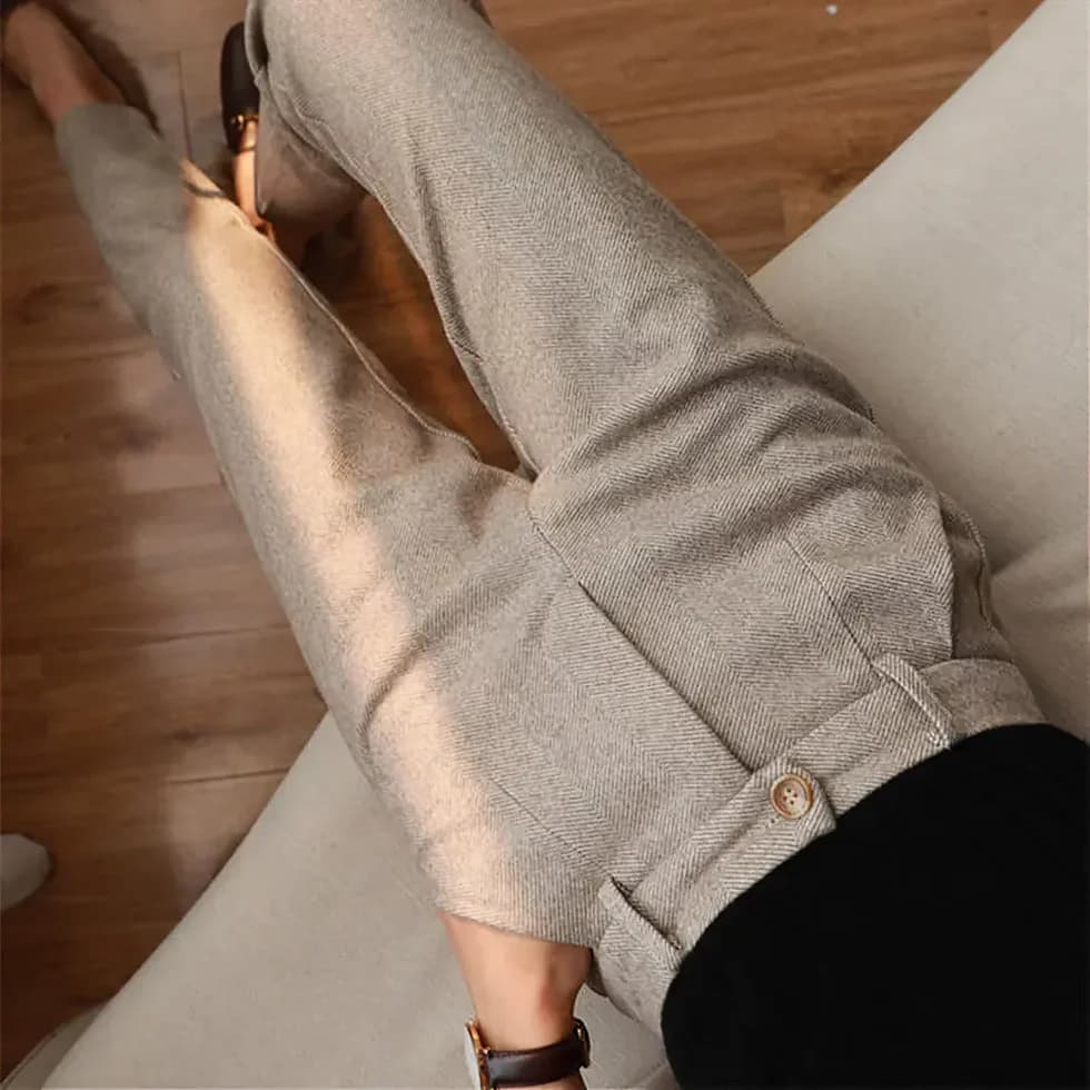 Elegante Herrenhose mit Fischgrätmuster