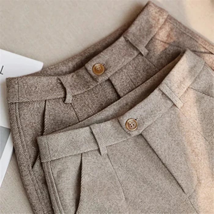 Elegante Herrenhose mit Fischgrätmuster