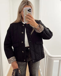 Elegante Jacke mit Leopardenfutter - Schick & Modern