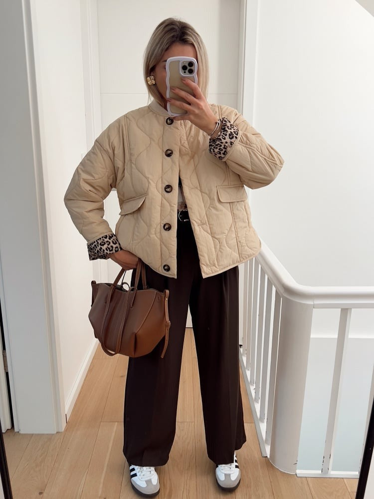 Elegante Jacke mit Leopardenfutter - Schick & Modern