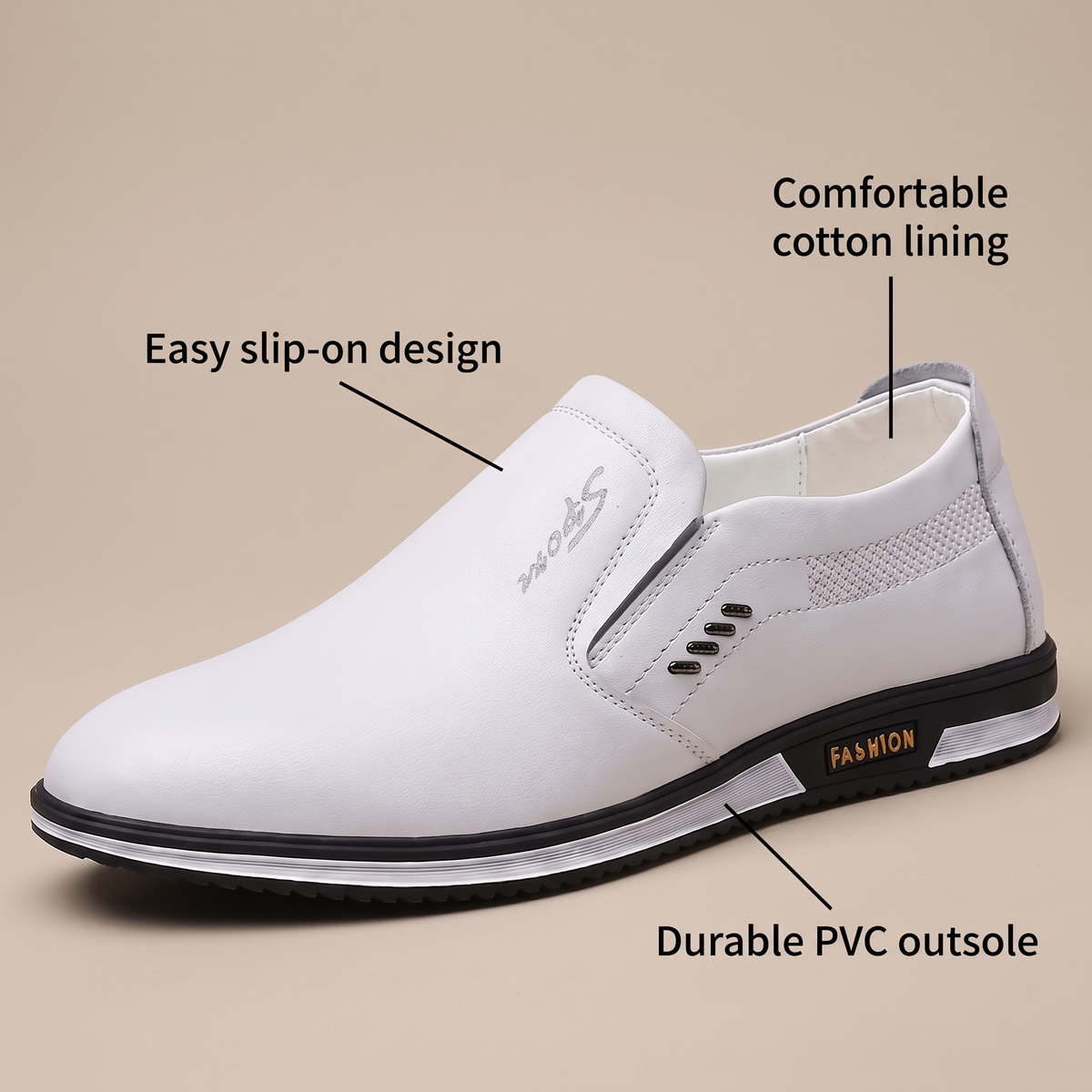 Elegante Leder-Sneaker zum Hineinschlüpfen