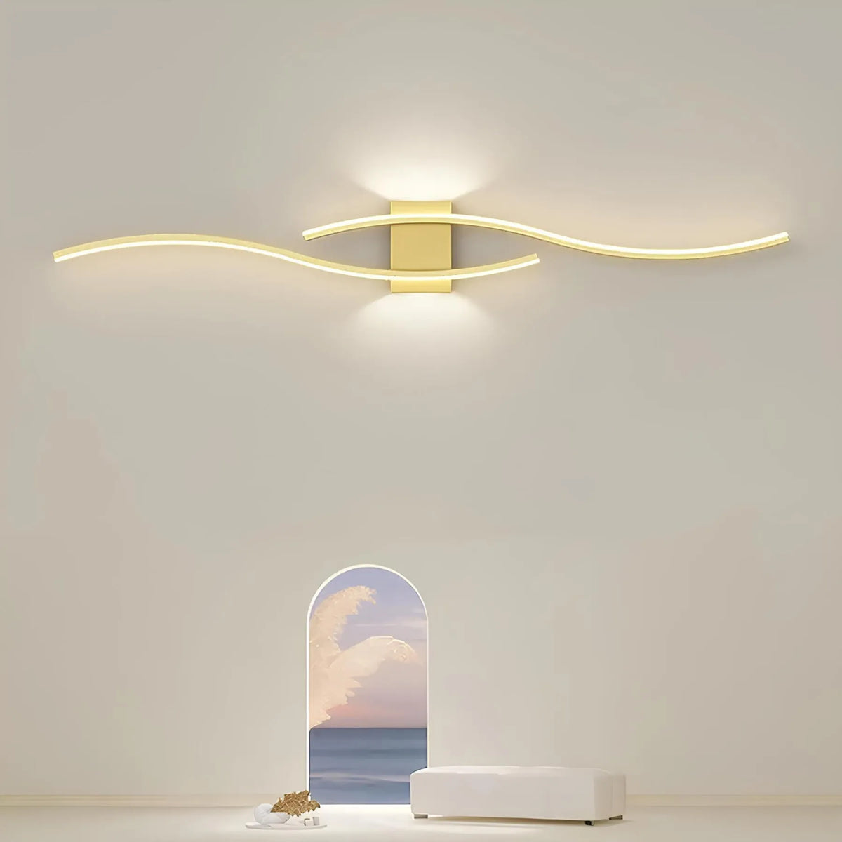 Elegante lineare Wandleuchte für moderne Innenräume, dezente Akzentbeleuchtung zur Wandmontage