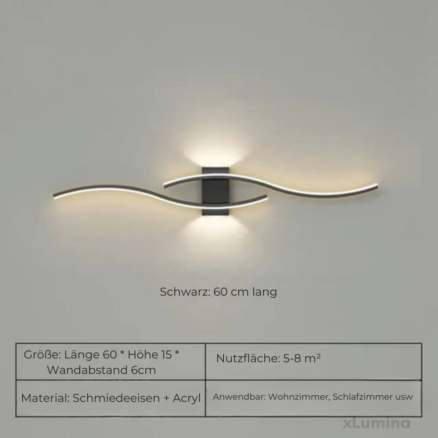 Elegante lineare Wandleuchte für moderne Innenräume, dezente Akzentbeleuchtung zur Wandmontage