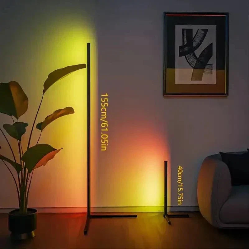 Elegante RGB-Ecklampe mit Fernbedienung – Moderne Beleuchtung