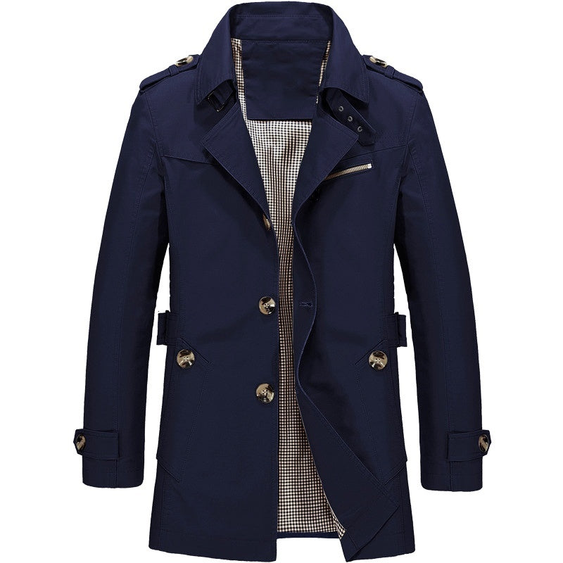 Eleganter Herren-Trenchcoat mit strukturierter Passform