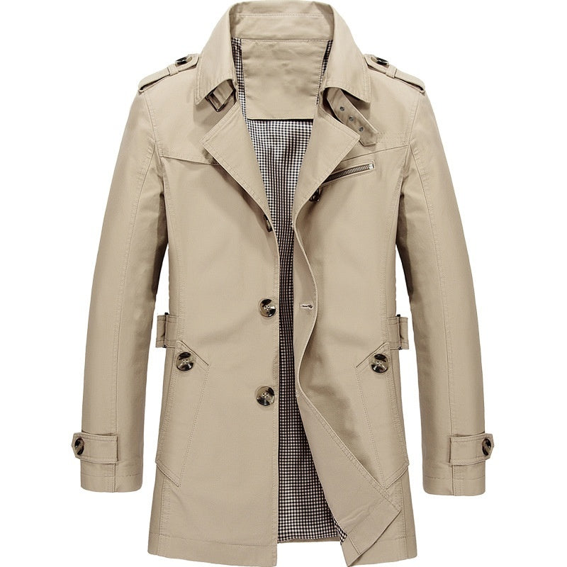 Eleganter Herren-Trenchcoat mit strukturierter Passform