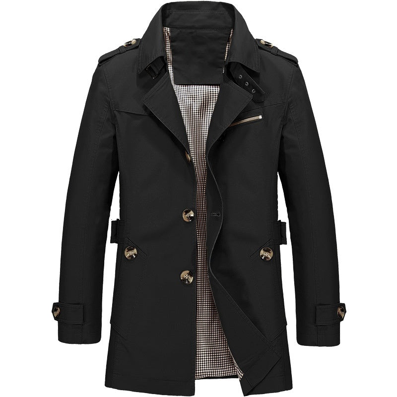 Eleganter Herren-Trenchcoat mit strukturierter Passform