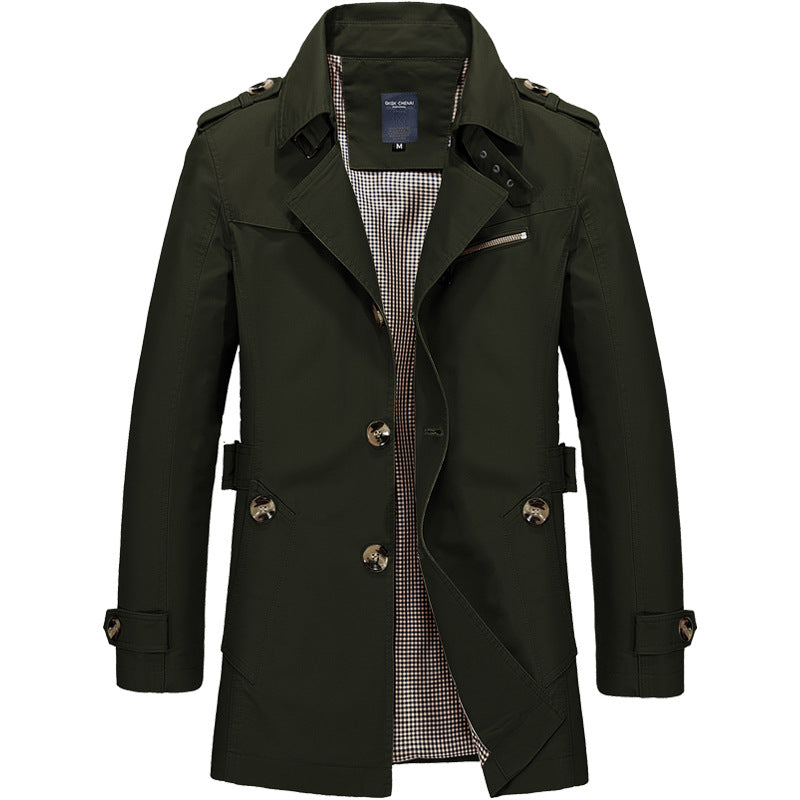 Eleganter Herren-Trenchcoat mit strukturierter Passform