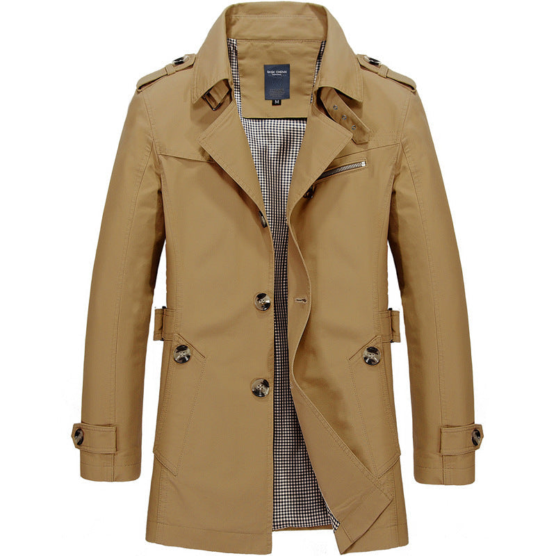 Eleganter Herren-Trenchcoat mit strukturierter Passform