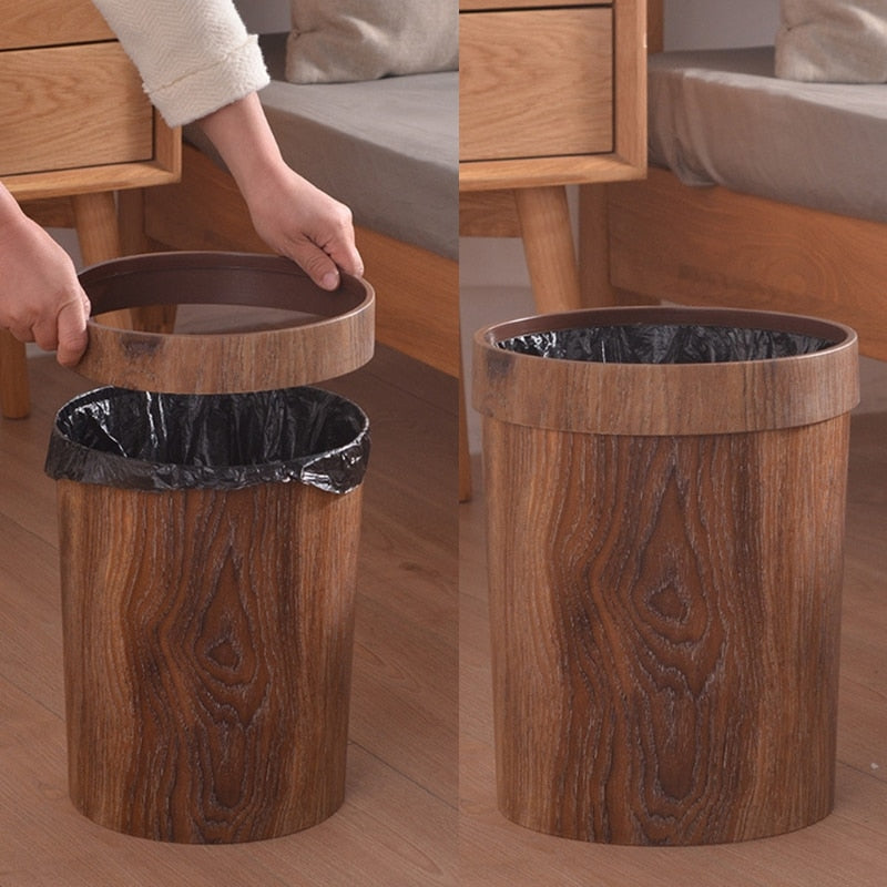Eleganter Papierkorb aus Holz