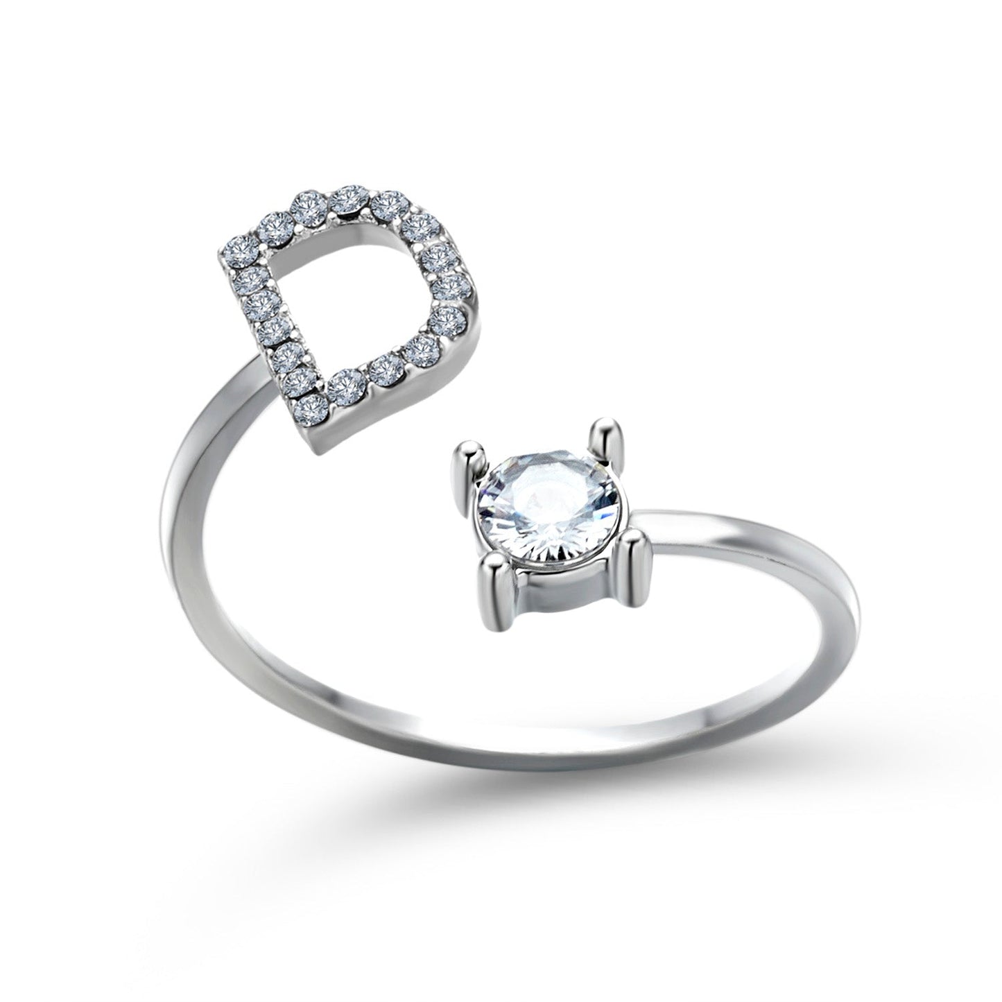 Eleganter Ring mit Initialen, um Erinnerungen lebendig zu halten