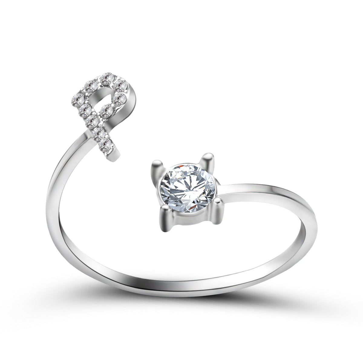 Eleganter Ring mit Initialen, um Erinnerungen lebendig zu halten