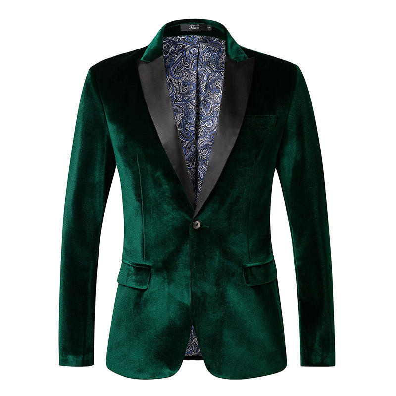 Eleganter Samtblazer für Herren mit luxuriösen Details