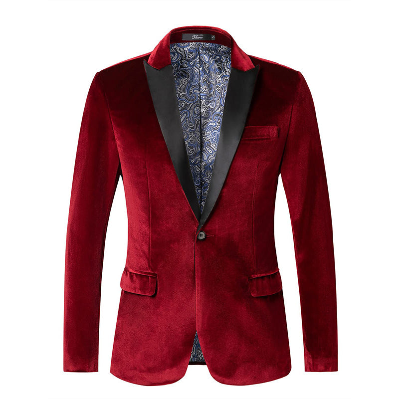 Eleganter Samtblazer für Herren mit luxuriösen Details