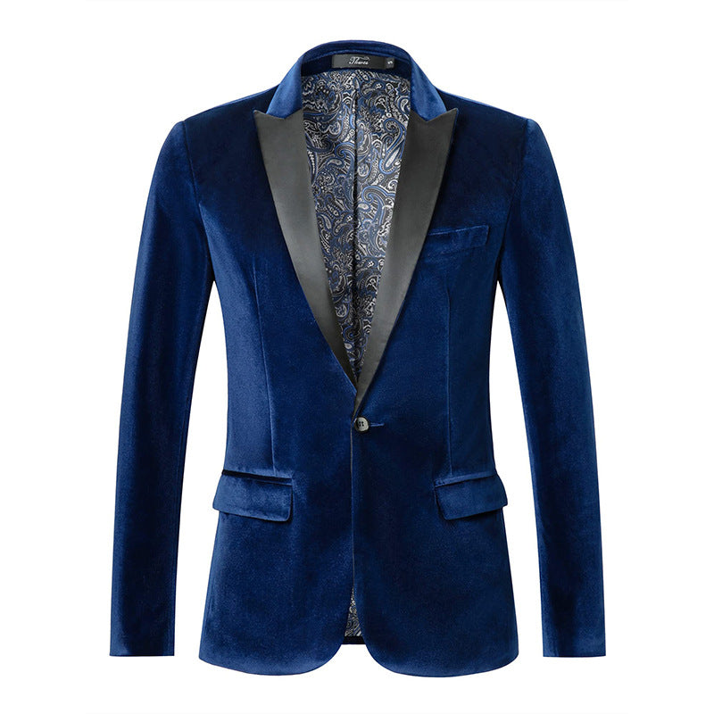 Eleganter Samtblazer für Herren mit luxuriösen Details