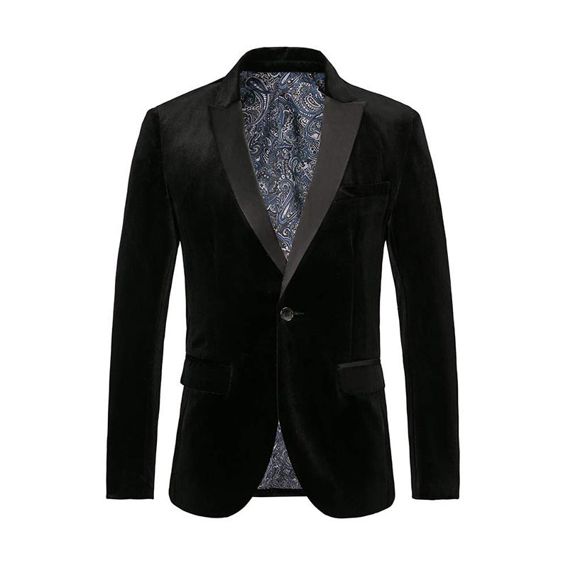 Eleganter Samtblazer für Herren mit luxuriösen Details