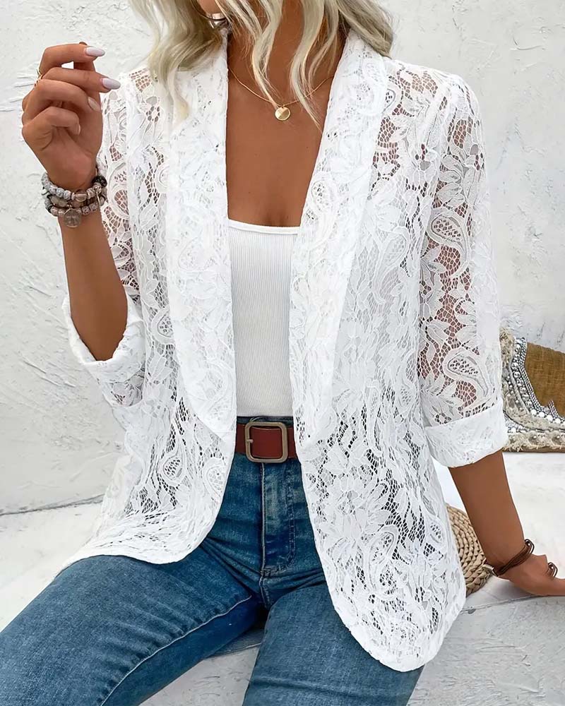 Eleganter Spitzenblazer