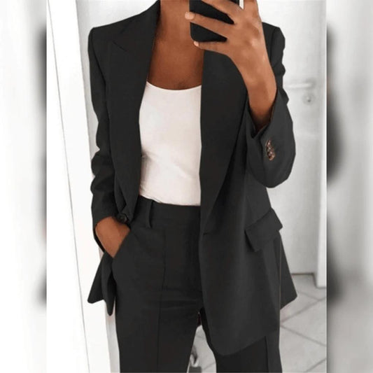 Elegantes 2-teiliges Damen-Hosenanzug-Set – Zweiteiler für formelle Looks