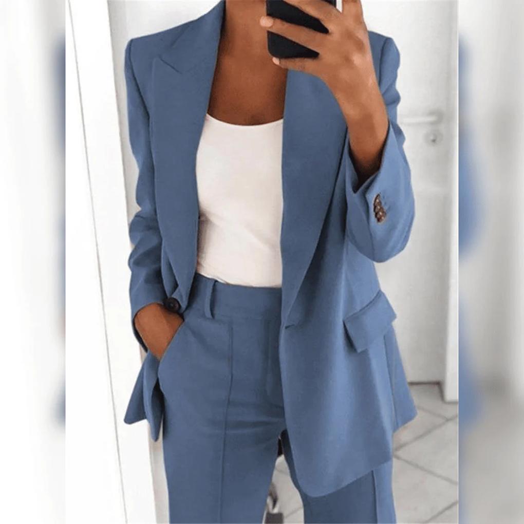 Elegantes 2-teiliges Damen-Hosenanzug-Set – Zweiteiler für formelle Looks
