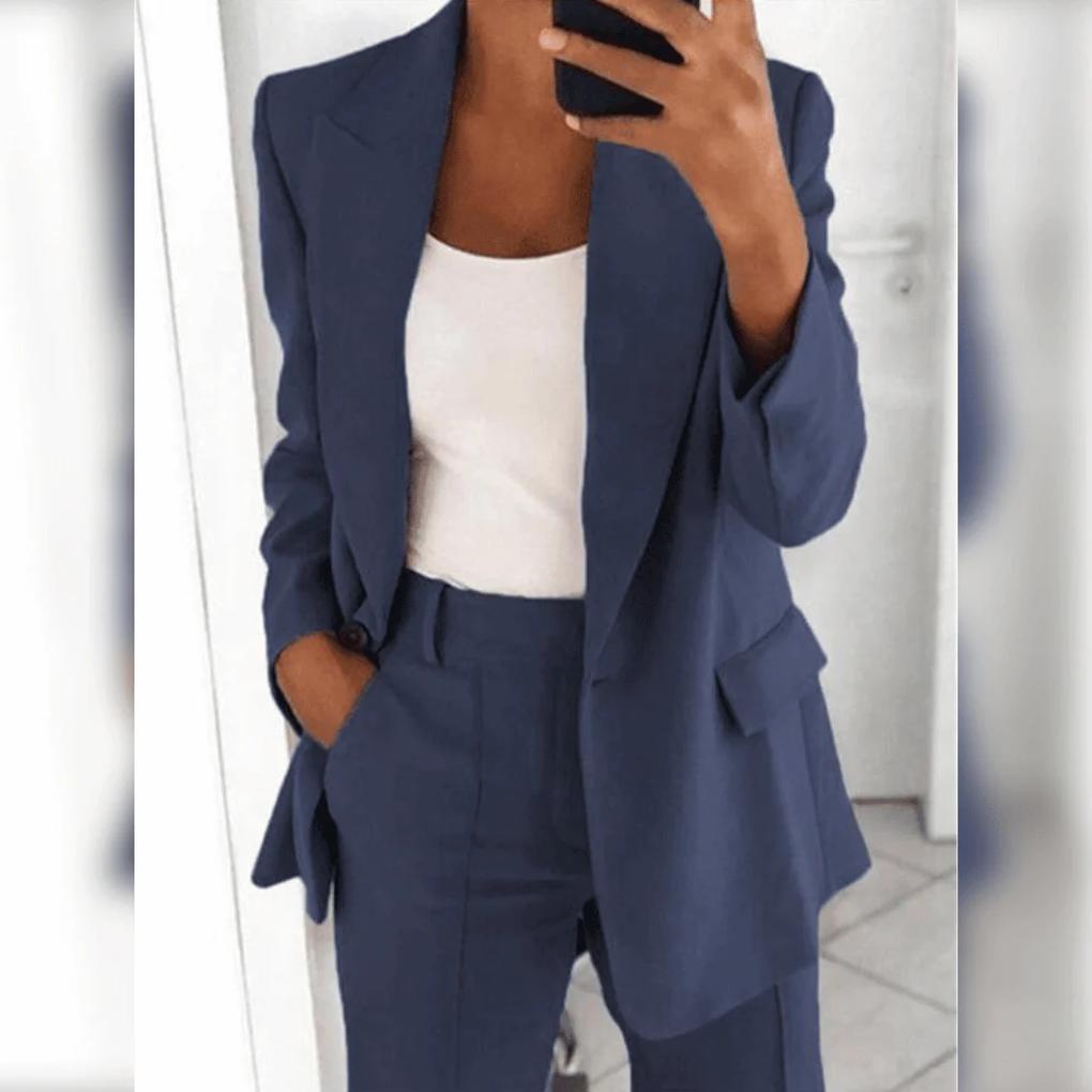 Elegantes 2-teiliges Damen-Hosenanzug-Set – Zweiteiler für formelle Looks