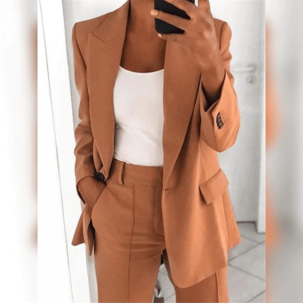 Elegantes 2-teiliges Damen-Hosenanzug-Set – Zweiteiler für formelle Looks
