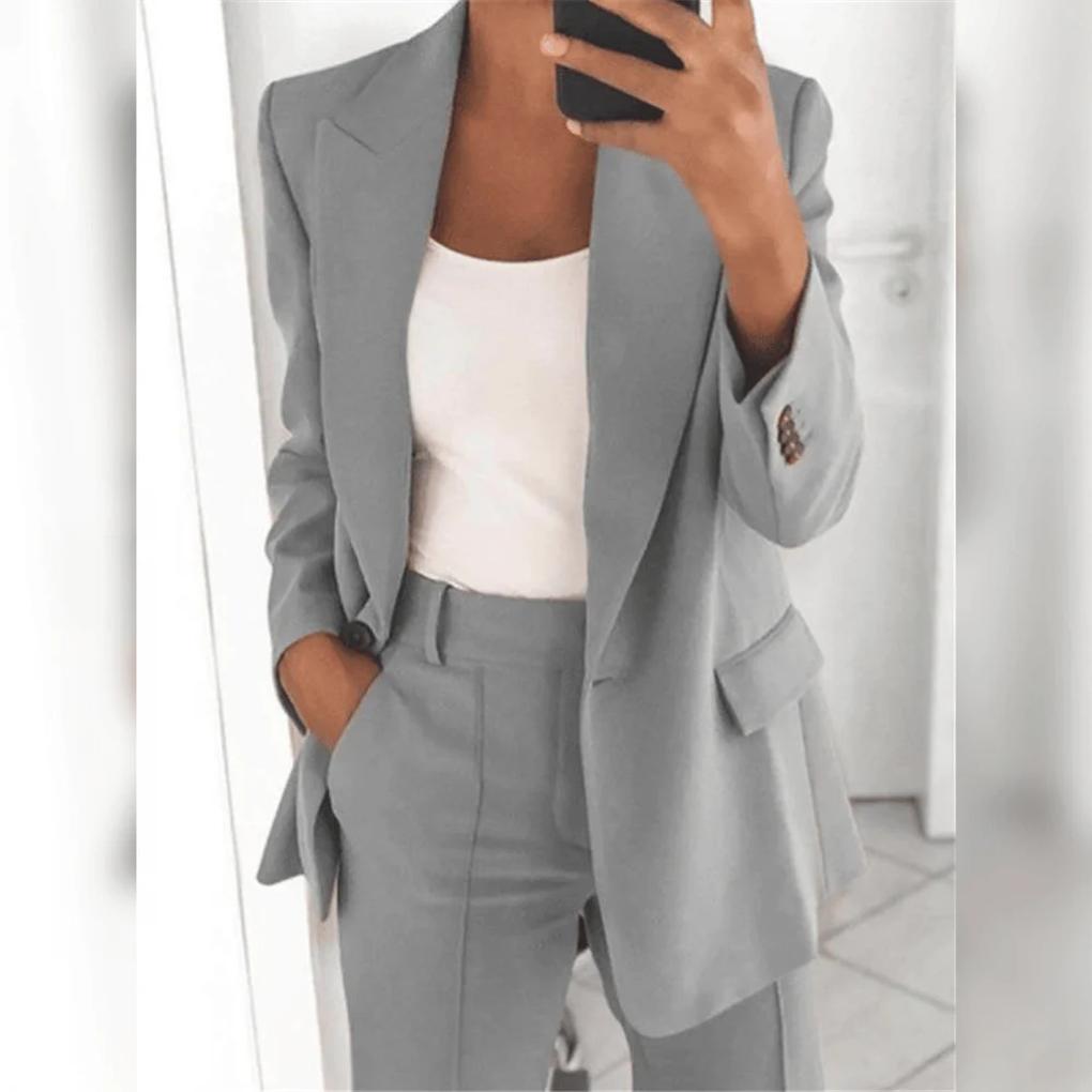 Elegantes 2-teiliges Damen-Hosenanzug-Set – Zweiteiler für formelle Looks