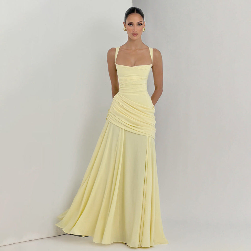 Elegantes, einfarbiges Figurbetontes Kleid für Damen