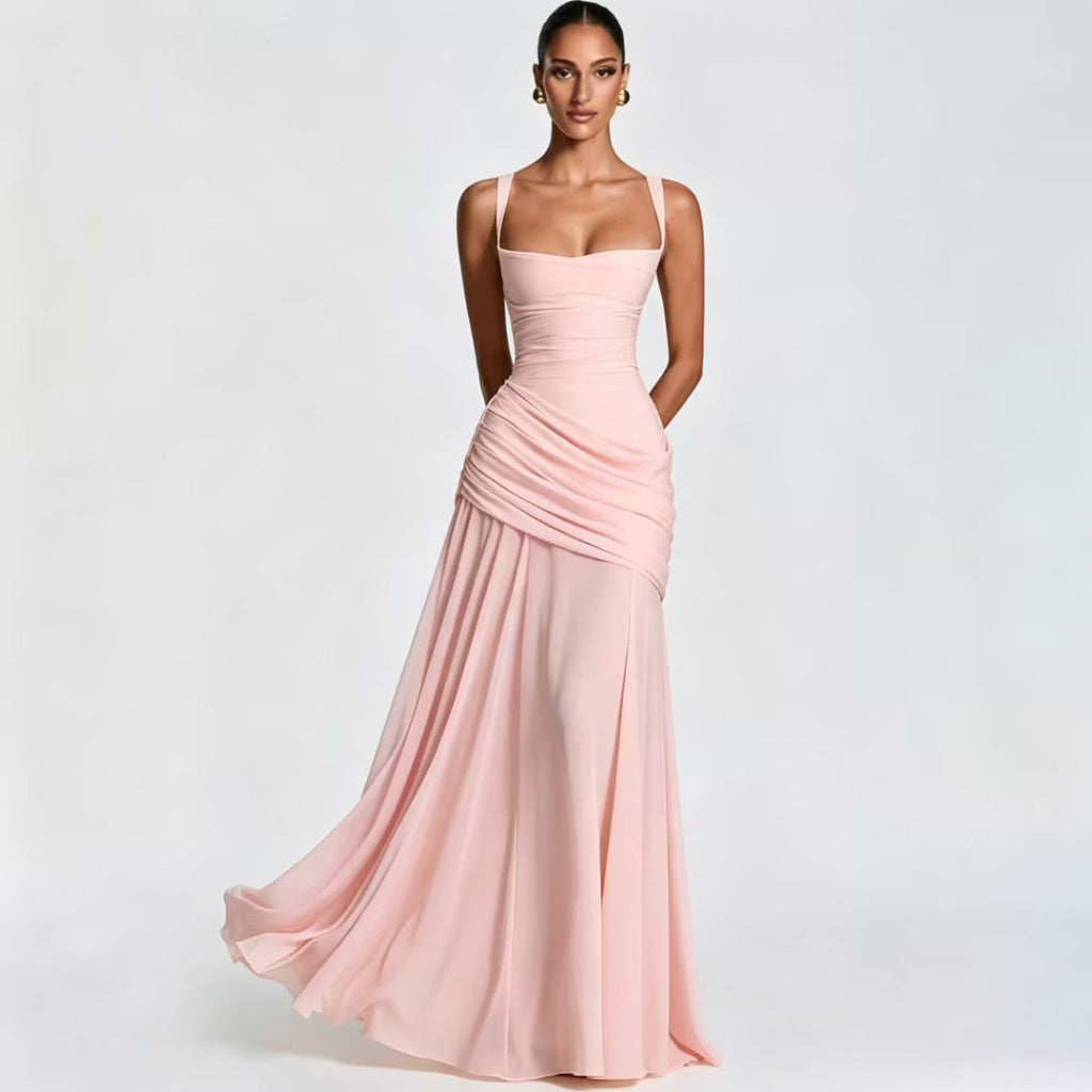 Elegantes, einfarbiges Figurbetontes Kleid für Damen