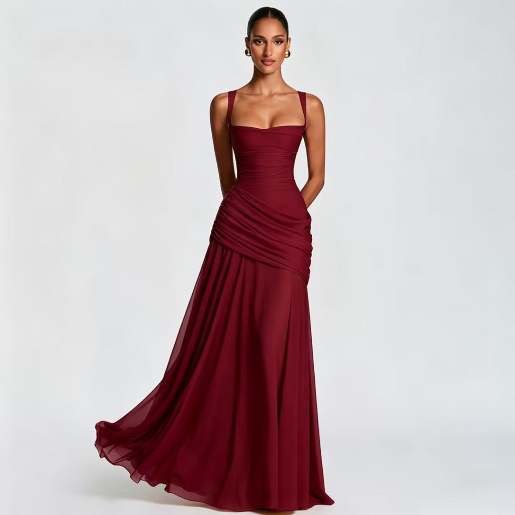 Elegantes, einfarbiges Figurbetontes Kleid für Damen